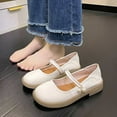 thumbnail image 7 of Fesfesfes White Flats Women Flat Shoes for Women Elegant And Gentle Temperament Soles French Gentle With The Skirt Flat Loafers Small Faux-Leather Shoes 6(37), 7 of 7