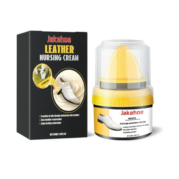 Crema restauradora para cuero para zapatos, ropa, asientos de coche, sofás | Pasta reparadora de color | Repara grietas, arañazos y marcas | Secado rápido | 50 ml | Limpiador y aceite para