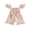 Pink, variant on BemeyourBBs Toddler Baby Girls Smocked Rompers Summer One Piece Jumpsuits Clothes Solid Color Ruched Bowknot Front Fly Sleeve Infant Playsuit Ruffle Overalls Shorts