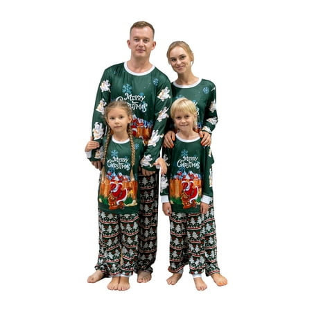 

Binpure Christmas Family Set Cute Santa Print Pajamas for Adults Teens Kids Infant and Dog