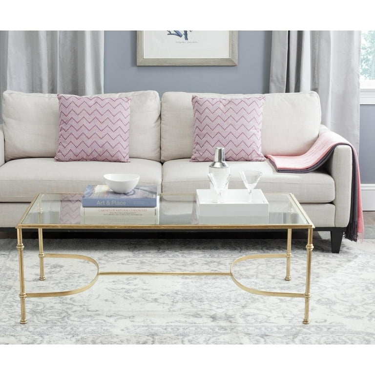 SAFAVIEH Lucille Gold Living Room Glam Modern Coffee Table
