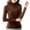 012_Coffee, variant on QASIEATN Sweaters for Graceful Women Fashion, Heaps Of Turtleneck Pullovers with Thick Slim Base Sweaters and Knits, Womens Fall Tops