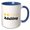 Blue/White, variant on 3drose, Adulting Two Stars Typography - Funny Quote with Review Icon, 11oz Two-tone Yellow Mug