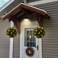 thumbnail image 4 of 2 Pack 12" Faux Boxwood Topiary Balls with Led Lights, Artificial Plant Sphere Set for Outdoor Decor in Backyard, Balcony, Garden, Weddings, and Home Decoration, 4 of 9