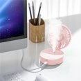 thumbnail image 4 of Ounissouiy Ventilador USB Escritorio Aire acondicionado Humidificador Luz nocturna Portátil ajustable Ventilador plegable Aire libre Azul Electrodomésticos Rosado Ounissouiy HA063662-03B, 4 of 6