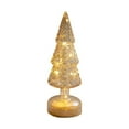 thumbnail image 2 of LED Glass Christmas Tree with Lights, Battery Operated Tabletop Decor, Frosted Glass Holiday Centerpiece for Mantel, Window, Fireplace, and Indoor Home Christmas Decorations, 2 of 6