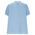 thumbnail image 4 of Camisas de Manga Corta para las Mujeres Casual V-Cuello Sólido Encaje Blusa Superior, Camisa de Verano de Moda para Diario Y Fiesta, 4 of 6