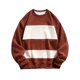 thumbnail image 1 of Sudadera sin capucha para hombre, cuello redondo, rayas, fácil de llevar, informal, de moda, de manga larga, sin gorro, sudadera de poliéster para hombre, 1 of 6