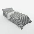 thumbnail image 3 of Abstract Duvet Cover Set, Tribal Pattern of Random Horizontal Brush Strokes with Blots Bohemian Feels, Bedding Set with Shams and Fitted Sheet, 3 Sizes, by Ambesonne, 3 of 3