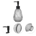thumbnail image 5 of Unique Bargains 1 Pc Durable Argyle Pattern Soap Dispenser 11.84oz Gray Black, 5 of 6