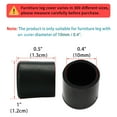 thumbnail image 2 of Unique Bargains 2 Pcs Antislip Rubber Round 10mm Dia Chair Foot Cover Table Furniture Leg Protector Balck, 2 of 4