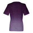 thumbnail image 4 of Tshirts Women Trendy Women's V-neck Short-sleeved Fashionable Gradient Printed Top, 4 of 5