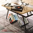 thumbnail image 4 of Desktop Bookshelf Organizer, Wood Slanted Desk Bookshelf, Small Tabletop Book Rack, Portable Mini Bookcase for Book Display, Cookbooks, Office & Home Storage, Rustic Black, 4 of 8