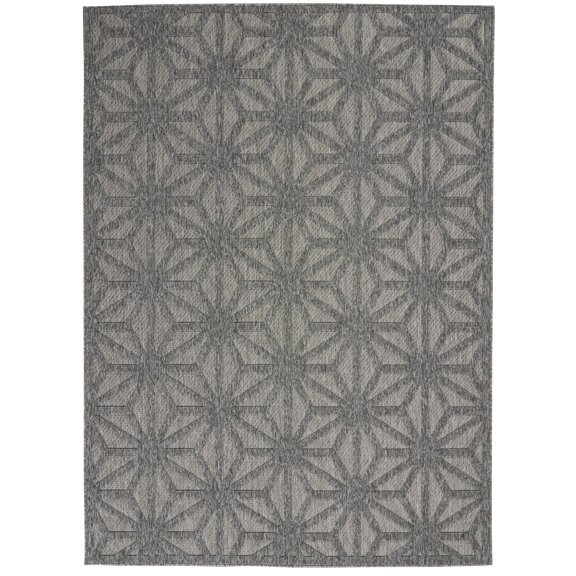 Nourison Palamos PLS01 Indoor/Outdoor Area Rug - Dark Grey 5'3" x 7'3"