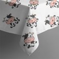 thumbnail image 5 of White Cow Happy Pattern Square Tablecloth,Waterproof Square Table Cover,Wipeable Spillproof Washable Table Cover for Home Kitchen Party Decor 42"X42"(107x107cm), 5 of 6