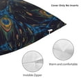 thumbnail image 3 of Fuzoiu Peacock Feathers Print Square Pillow Cover,Hidden Zipper Design,Luxury Square Pillow Case, Throw Pillow,Couch Cushion-16"x16", 3 of 7