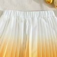 thumbnail image 5 of Owordtank Girl's 2 Piece Cute Outfits Outfit Pleated Spaghetti Strap Crop Top and Wide Leg Pants Sets, 5 of 8
