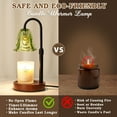 thumbnail image 3 of Funistree Candle Warmer Lamp with Timer, Adjustable Green Wax Warmer for Jar Candles, Cute Wood Base Wax Melter Gift for Women Sister Girlfriend, Birthday House Warming Decor, 3 of 9