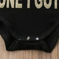thumbnail image 5 of Baby Summer Letters Short Sleeve  Neck Button Closure Romper, 5 of 5
