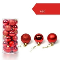 Bouanq 24Pcs Mini Christmas Balls Ornaments for Xmas Small Tree- Shatterproof Christmas Hanging Ball Decorations for Xmas Christmas Tree, Hanging Ball for Holiday Wedding Party Decoration