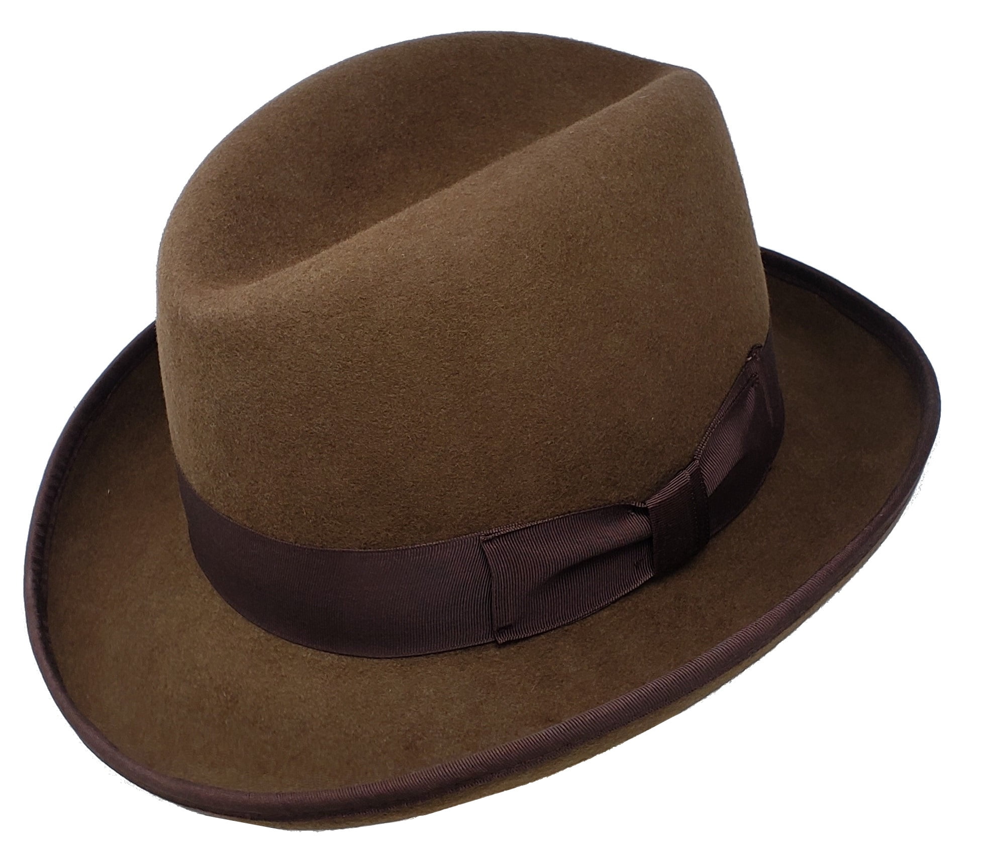 Different Touch Men's 100% Wool Felt Homburg Style Godfather Hats