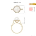 thumbnail image 4 of ANGARA Freshwater Cultured Pearl Halo Ring with Milgrain in 14K Yellow Gold for Women | June Birthstone, Birthday, Anniversary, Jewelry Gift for Women | Pearl Ring, 4 of 5