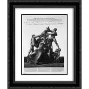 Giovanni Battista Piranesi 2x Matted 20x24 Black Ornate Framed Art Print 'Taurus Group Franese'