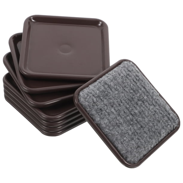 8 piezas de protectores de suelo cuadrados para ruedas de muebles, antideslizantes, para patas y suelos.
