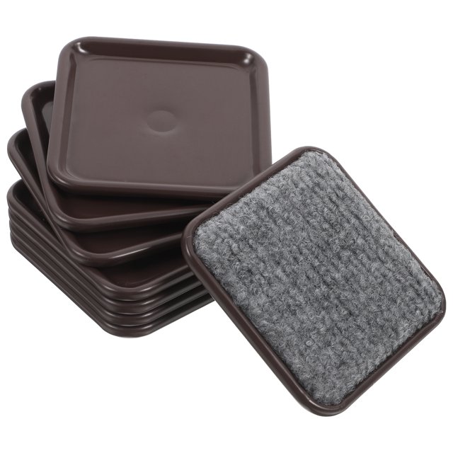 8 piezas de protectores de suelo cuadrados para ruedas de muebles, antideslizantes, para patas y suelos.