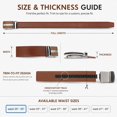 thumbnail image 4 of Men's Automatic Ratchet Belt, 1.38" Wide PU Leather Dress Belt, No-Hole Adjustable Business Belt for Jeans and Dress Pants, Black Brown White - TRISJEM, 4 of 8