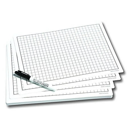 Learning Advantage 7858 Dry Erase Grid Boards, Grade: Kindergarten (Pack of 30)