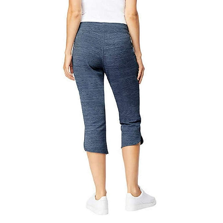 32 Degrees Ladies Soft Fleece Knit Capri Pants - Blue - 3XL