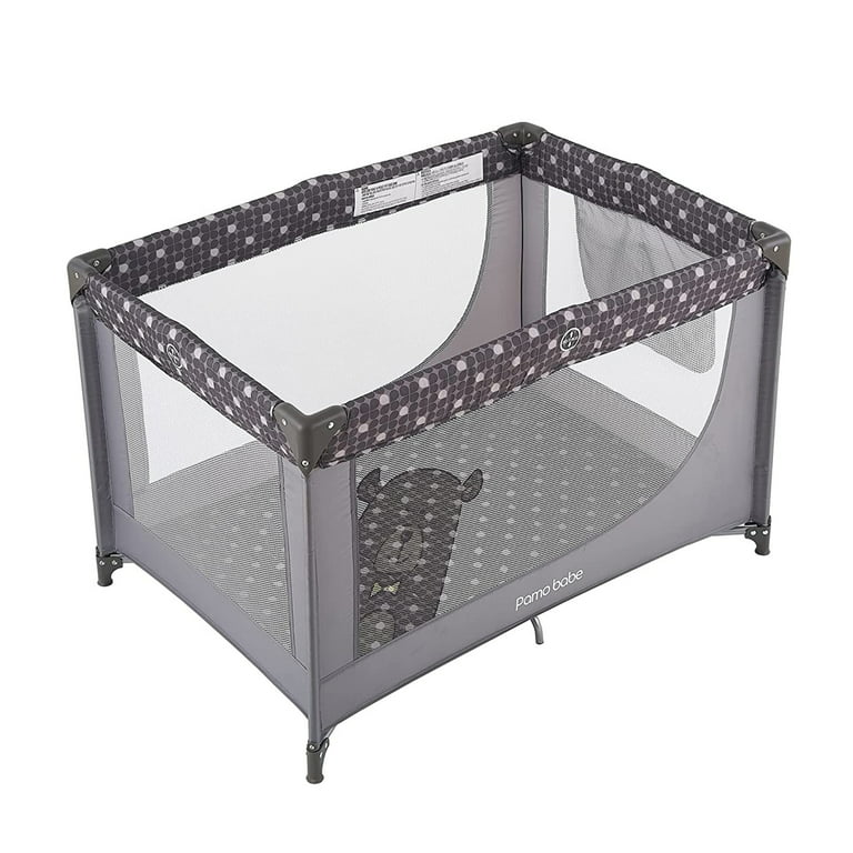 Pamo Babe Portable Enclosed Baby Playpen Crib with Mattress and