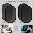 thumbnail image 4 of QiShi Side Automotive Window Sunshades, Glare and UV Rays Protection Car Sun Shade for Baby, 4 pack 20"x12" Cling Sunshades for Car Side Windows-Sun, 4 of 8