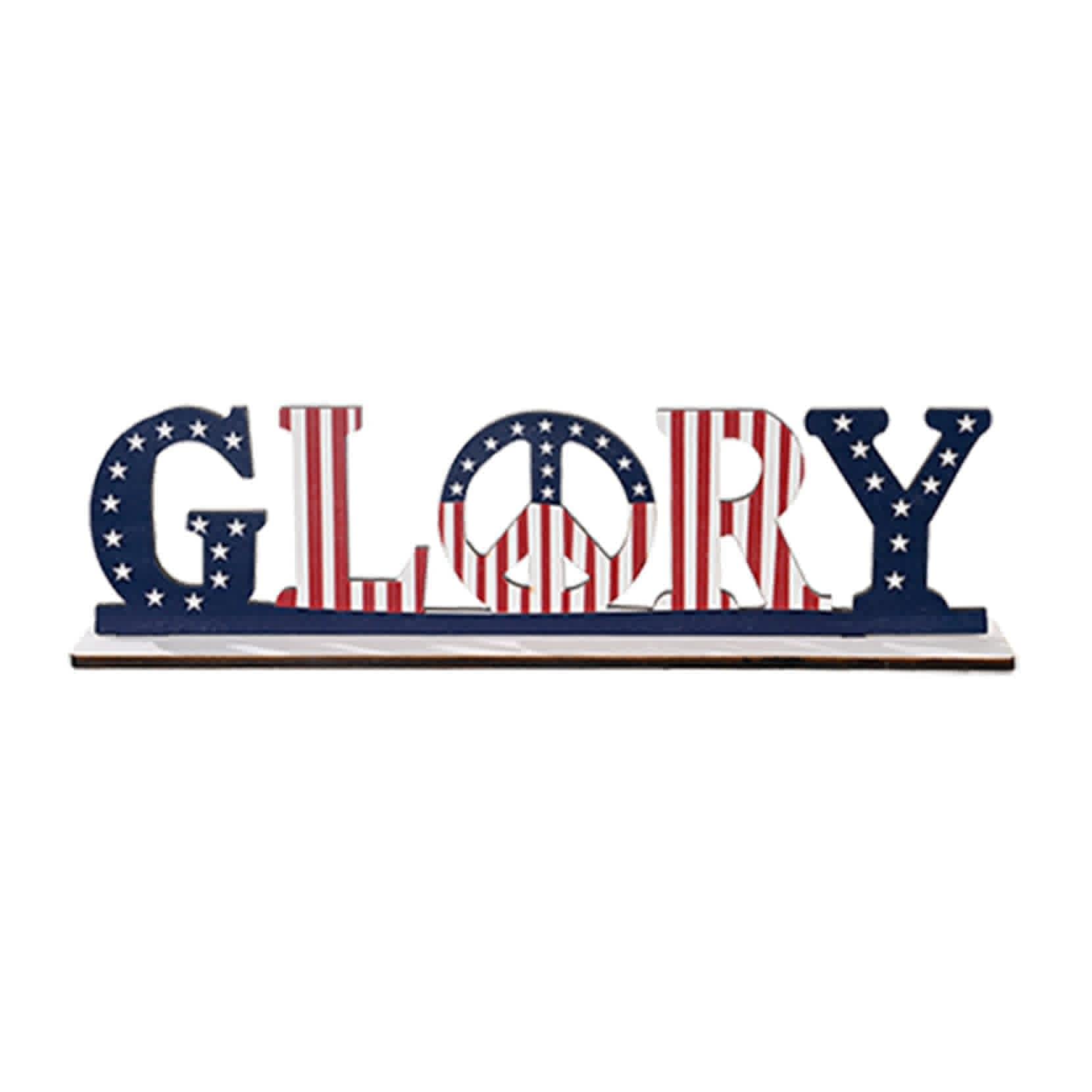 thumbnail image 1 of Decoraciones del 4 de julio Letras de madera Adorno creativo Glorys Letreros y placas decorativas WD.WDQZL Hogar, 1 of 5