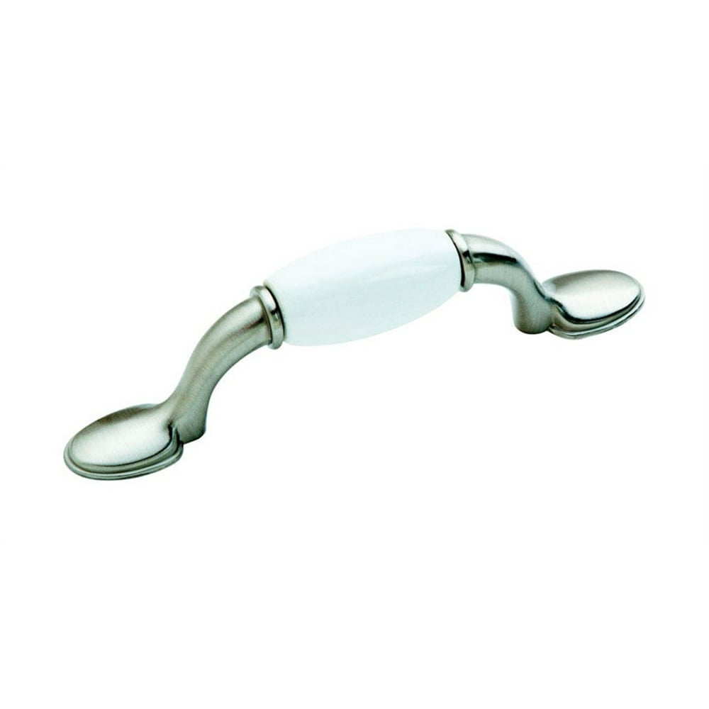 Amerock Allison Pull 3 in. White/Satin Nickel 2 pk Walmart