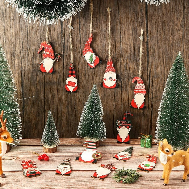 2 Pièces Lutin De Noel Santa Gnome De Bois Led, Lutin De Noel