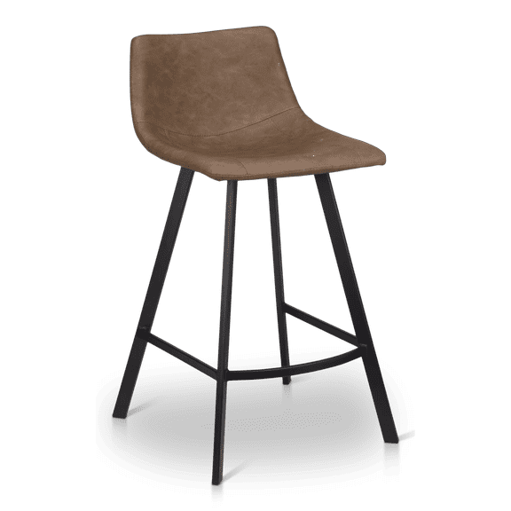 Bouclair Tabouret de Bar en Similicuir Caramel et Métal