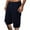 Navy, variant on Men's Casual Twill Elastic Cargo Shorts Below Knee Relaxed Fit Multi-Pockets Capri Long Shorts 3/4 Outdoor Pants