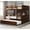 Walnut, variant on Full Over Bunk Bed With Twin Size Trundle In - Adds Style To Family Bedroom Solid Wood Stable Design