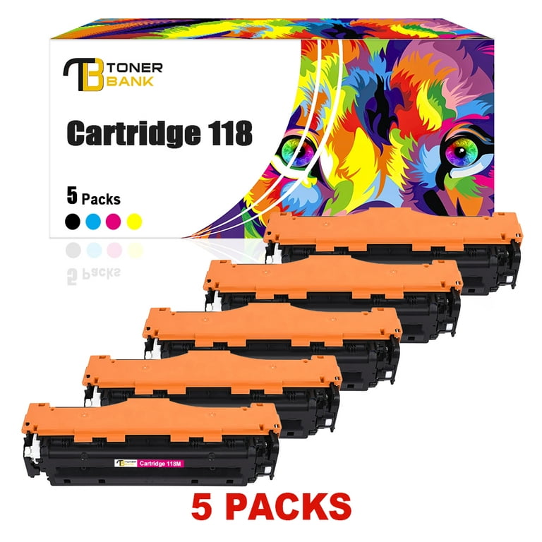 Toner Bank 5-Pack Compatible for Canon 118 Toner Cartridge