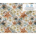 thumbnail image 2 of Soimoi 56 Inch Wide Polyester Canvas Fabric by The Yard - Ocean Pattern - Peach - Water-Resistant Outdoor & Upholstery Material, 2 of 7