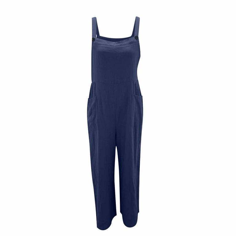 Loose Fit Linen Jumpsuits 4218 Loose Fit Linen Jumpsuits 4218