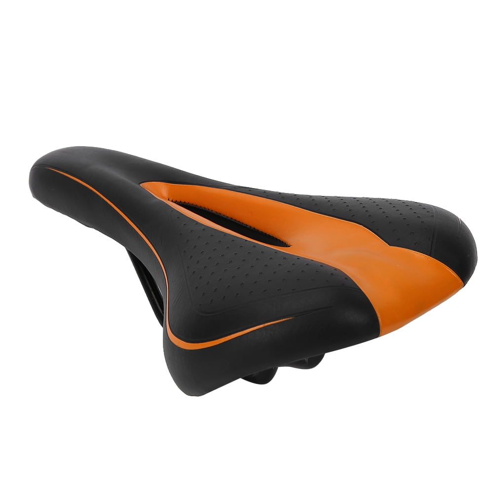 black and orange bike seat