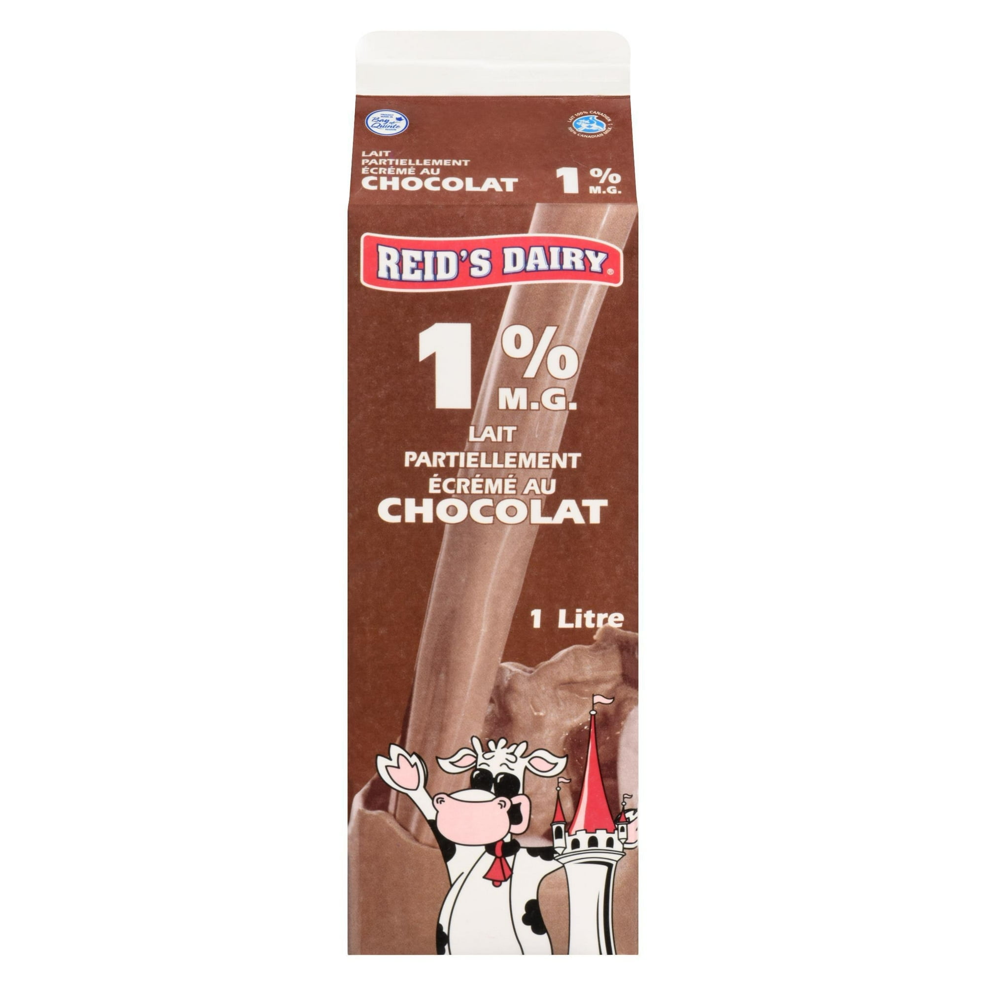 Reid's Dairy Partly Skimmed Chocolate Milk 1% M.F., 1 L