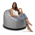 thumbnail image 4 of Jaxx Palmetto Large Round Outdoor Bean Bag Club Chair - Sunbrella Granite, 4 of 5