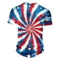 thumbnail image 5 of LIBRCLO Henley Shirts for Men Short Sleeve Button Down Shirts Independence Day Printing Tops, 5 of 5