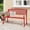 red, variant on Weather-Resistant 50" Outdoor Metal Garden Bench – Sturdy Steel Patio Bench with Decorative Curved Backrest – Comfortable 2-3 Person Seating for Porch, Yard, Deck, or Backyard – Color: Black
