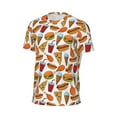 thumbnail image 6 of Wukai Hot Dog Burger Print Men's Short-Sleeved Mesh T-Shirt,Quick-Dry Short Sleeve Workout T-Shirt-Medium, 6 of 8