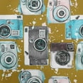 thumbnail image 1 of oneOone Cotton Cambric Dark Mustard Fabric Camera Pattern Sewing Craft Projects Fabric Prints By Yard 56 Inch Wide, 1 of 5